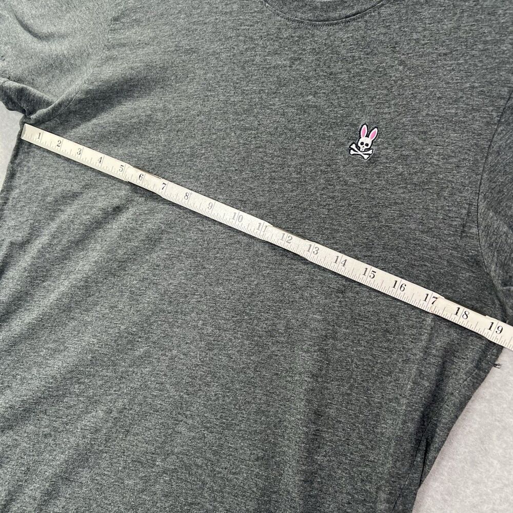 Psycho Bunny T Shirt Men's Size 4 Solid Gray pima embroidered - Picture 3 of 10
